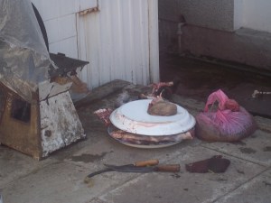 From on four legs to between two trays.